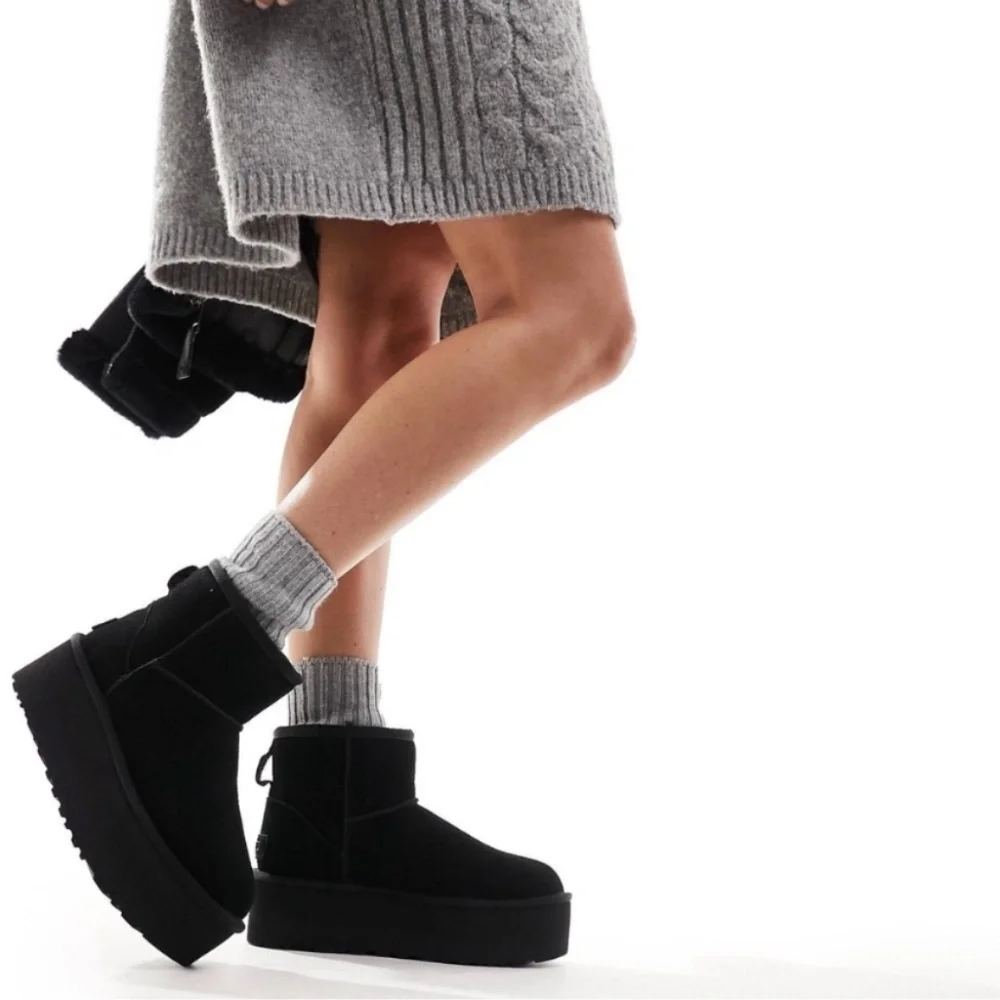 UGG Classic Mini Platform Boots In Black